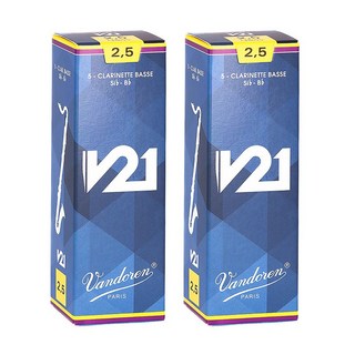 VANDOREN 【2個セット】《硬さ：2.5》バスクラリネット用リード バンドレン V21