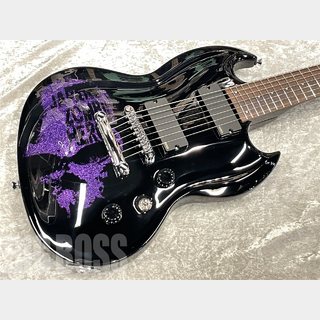 EDWARDS E-KV-7st【Black w/Purple Sparkle Skull】