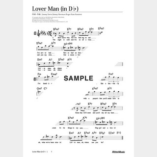 楽譜 Lover Man（in D♭）