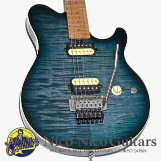 MUSIC MAN 2023 Axis Flame Roasted Figured Maple Neck & Fingerboard (Yucatan Blue)