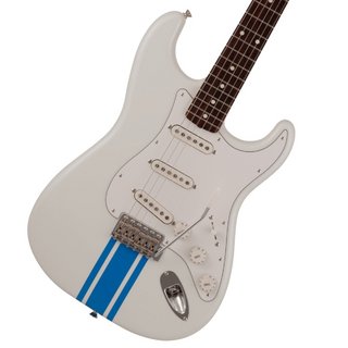 Fender 2023 Collection MIJ Traditional 60s Stratocaster Rosewood Olympic White with Blue Competition Stripe