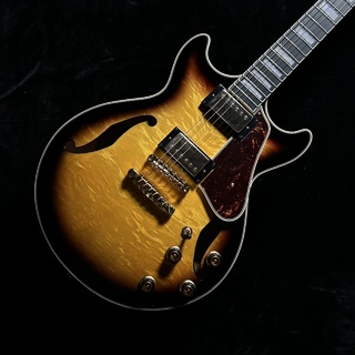 Ibanez AM93QM AYS Antique Yellow Sunburst セミアコ 現物画像