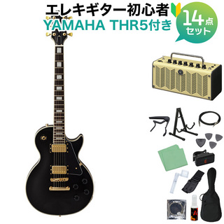 BUSKER'S BLC300 BK エレキギター初心者14点セット 【THR5アンプ付き】 レスポールカスタム 軽量 ブラック 黒