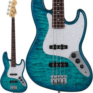 Fender 2024 Collection Hybrid II Jazz Bass Quilt Maple Top (Aquamarine)