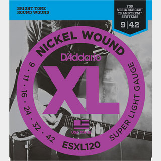 D'Addario ESXL120 Super Light 09-42 Double Ball End エレキギター弦【福岡パルコ店】