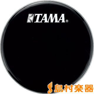 TamaBK22BMWS バスドラムヘッド/スーパースター/ブラックヘッド(TAMAロゴ白)