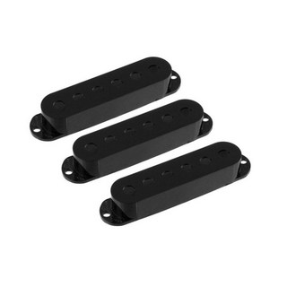 ALLPARTSSet of 3 Black Pickup Covers for Stratocaster [8211]