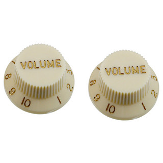 ALLPARTSオールパーツ PK-0154-050 Set of 2 Plastic Volume Knobs for Stratocaster ノブ ギターパーツ