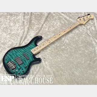 Lakland SL44-94 Deluxe Poplar Burl / Teal Green Sunburst