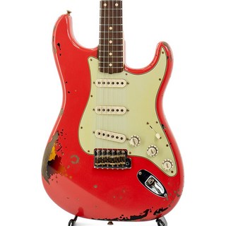 Fender Custom Shop Artist Collection Michael Landau Signature 1963 Stratocaster Relic Fiesta Red over 3 Color Sunbur...