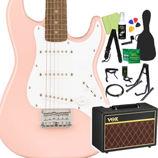 Squier by FenderMini Stratocaster エレキギター初心者14点セット 【VOXアンプ付き】 Shell　Pink