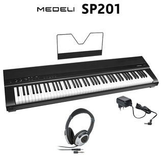 MEDELISP201 ブラック 電子ピアノ 88鍵盤 ヘッドホンセット 【クリアランスセール】