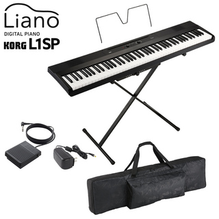 KORG L1SP BK ブラック キーボード 電子ピアノ 88鍵盤 ケースセット 【WEBSHOP限定】