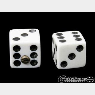 ALLPARTS Set of 2 Unmatched Dice Knobs, White/5116