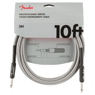 FenderProfessional Series Tweed Instrument Cables　ギターシールドケーブル 約3m ホワイト【御茶ノ水本店】
