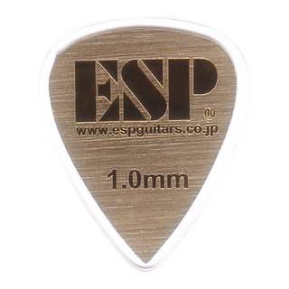 ESPPT-HL10 GOLD ヘアライン ティアドロップ型 ギターピック×50枚