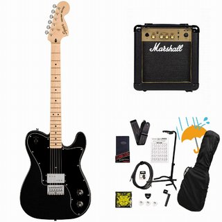 Squier by Fender Paranormal Esquire Deluxe Maple Fingerboard Black Pickguard Metallic Black  Marshall MG10アンプ付属