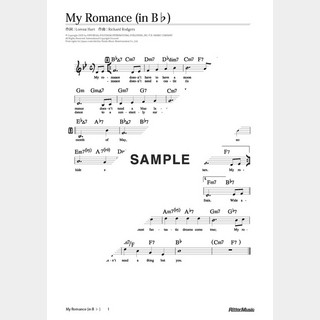 楽譜My Romance（in B♭／原曲キー）