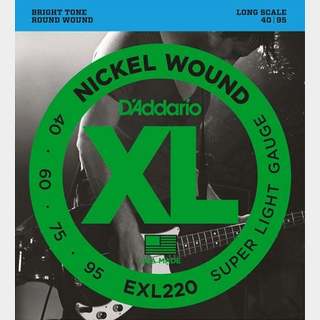 D'Addario EXL220 Super Light 40-95 Long Scale ベース弦【池袋店】