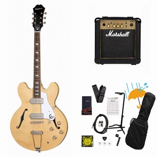 Epiphone Casino Natural カジノ Marshall MG10アンプ付属エレキギター初心者セットR【WEBSHOP】