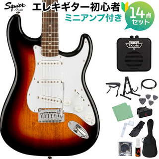Squier by Fender AFF STRAT LRL WPG 3TS エレキギター初心者14点セット【ミニアンプ付き】