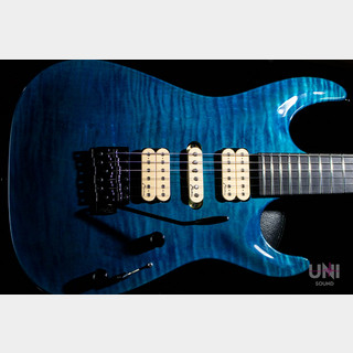 Marchione GuitarsCarve Top Flamed Maple H-S-H Trans Blue