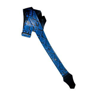 Get'm Get'm Electric Snake 2" Guitar Strap, Blue Snake