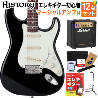 HISTORY HST-Standard/VC BLK 初心者セット マーシャルアンプ付 ストラトキャスタータイプ