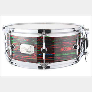 canopus Birch Snare Drum 5.5x14 Psychedelic Red
