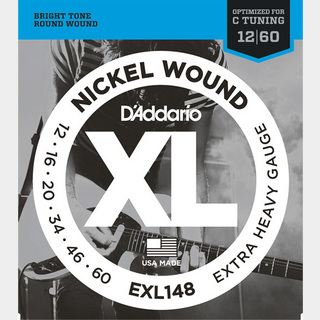 D'AddarioEXL148 12-60 エクストラヘビーゲージドロップCチューニング向け エレキギター弦