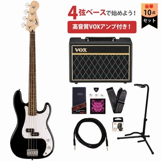 Squier by FenderSonic Precision Bass Laurel Fingerboard White Pickguard Black スクワイヤーVOXアンプ付属エレキベース