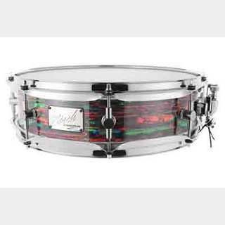 canopus Birch Snare Drum 4x14 Psychedelic Red