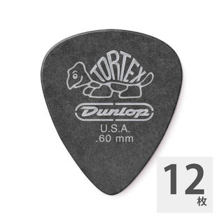Jim Dunlop 488 Tortex Pitch Black Standard 0.60mm ギターピック×12枚