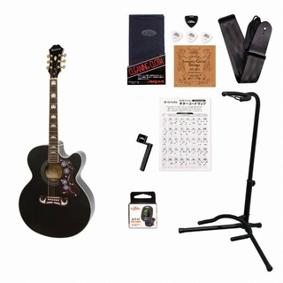 Epiphone J-200EC STUDIO BK (EJ-200SCE)アコギ入門豪華12点初心者セット【WEBSHOP】