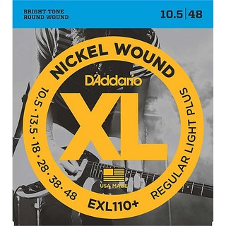 D'Addario XL Nickel Electric Guitar Strings EXL110+ (Regular Light Plus/10.5-48)