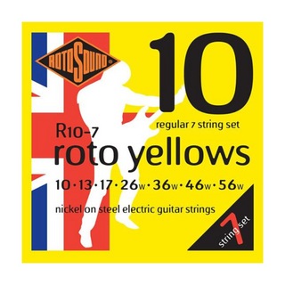 ROTOSOUND R10-7 Roto Yellows 7 String REGULAR 10-56 7弦エレキギター弦×6セット