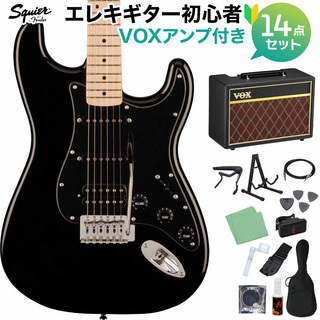 Squier by Fender SONIC STRATO HSS Black エレキギター初心者セット【VOXアンプ付き】