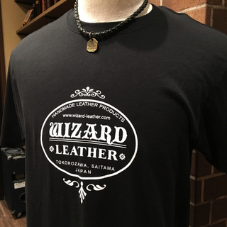 wizard leather半袖Tシャツ