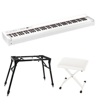 KORG コルグ D1 WH DIGITAL PIANO 電子ピアノ ホワイトカラー 4本脚型スタンド X型椅子付きセット