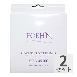 FOEHN CTB-45100×2セット Coated Electric Bass Strings Regular Light コーティングエレキベース弦 45-100
