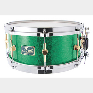 canopus The Maple 6.5x13 Snare Drum Green Spkl