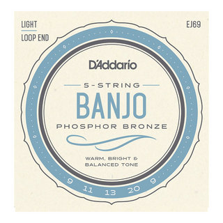 D'Addario ダダリオ EJ69 5-String Banjo Phosphor Bronze Light 9-20 バンジョー弦