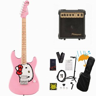 Squier by Fender Limited Edition Hello Kitty Stratocaster Maple Fingerboard Pink PG-10アンプ付属エレキギター初心者セ