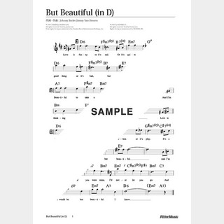 楽譜 But Beautiful（in D）