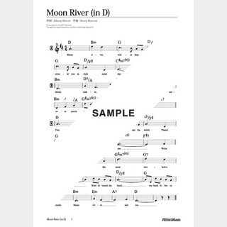 楽譜 Moon River（in D）
