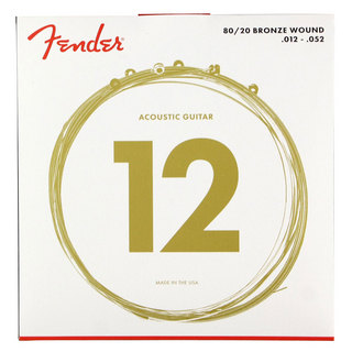 Fender フェンダー 70L 80/20 Bronze Acoustic Strings 012-052 アコースティックギター弦×3セット