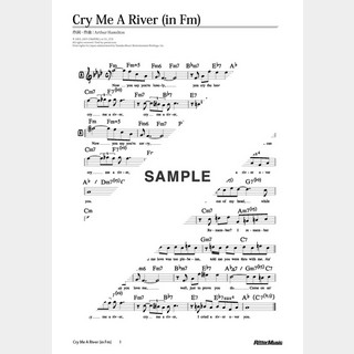 楽譜Cry Me A River（in Fm）