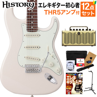 HISTORYHST-Standard/VC VWH エレキギター 初心者12点セット 【THR5アンプ付き】 日本製 ストラトキャスタータイプ