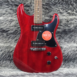 Squier by Fender Paranormal Strat-O-Sonic Crimson Red Transparent