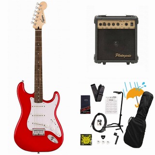 Squier by FenderSonic Stratocaster HT Laurel FB WH PG Torino Red PG-10アンプ付属エレキギター初心者セットR【WEBSHOP】